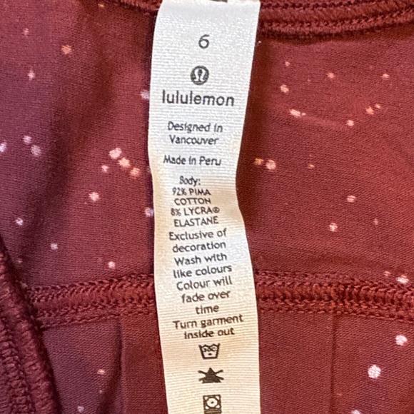 Lululemon Athletica Maroon Speckled  Love Pleated Tank Top - Picture 4 of 4